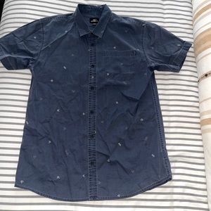 O’Neill Men’s Short Sleeve Button Down Navy Large